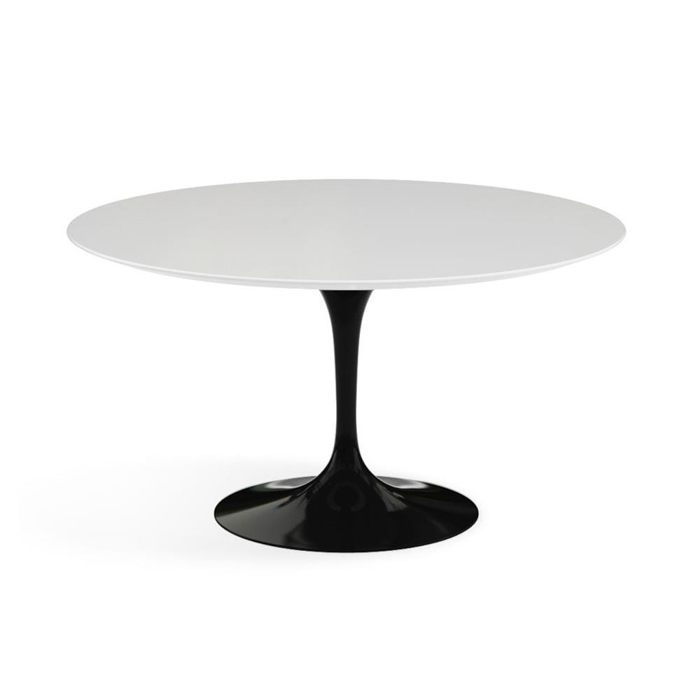 Knoll Saarinen Dining Table Round Laminate Xl Black Base White Laminate Top Designer Furniture From Holloways Of Ludlow