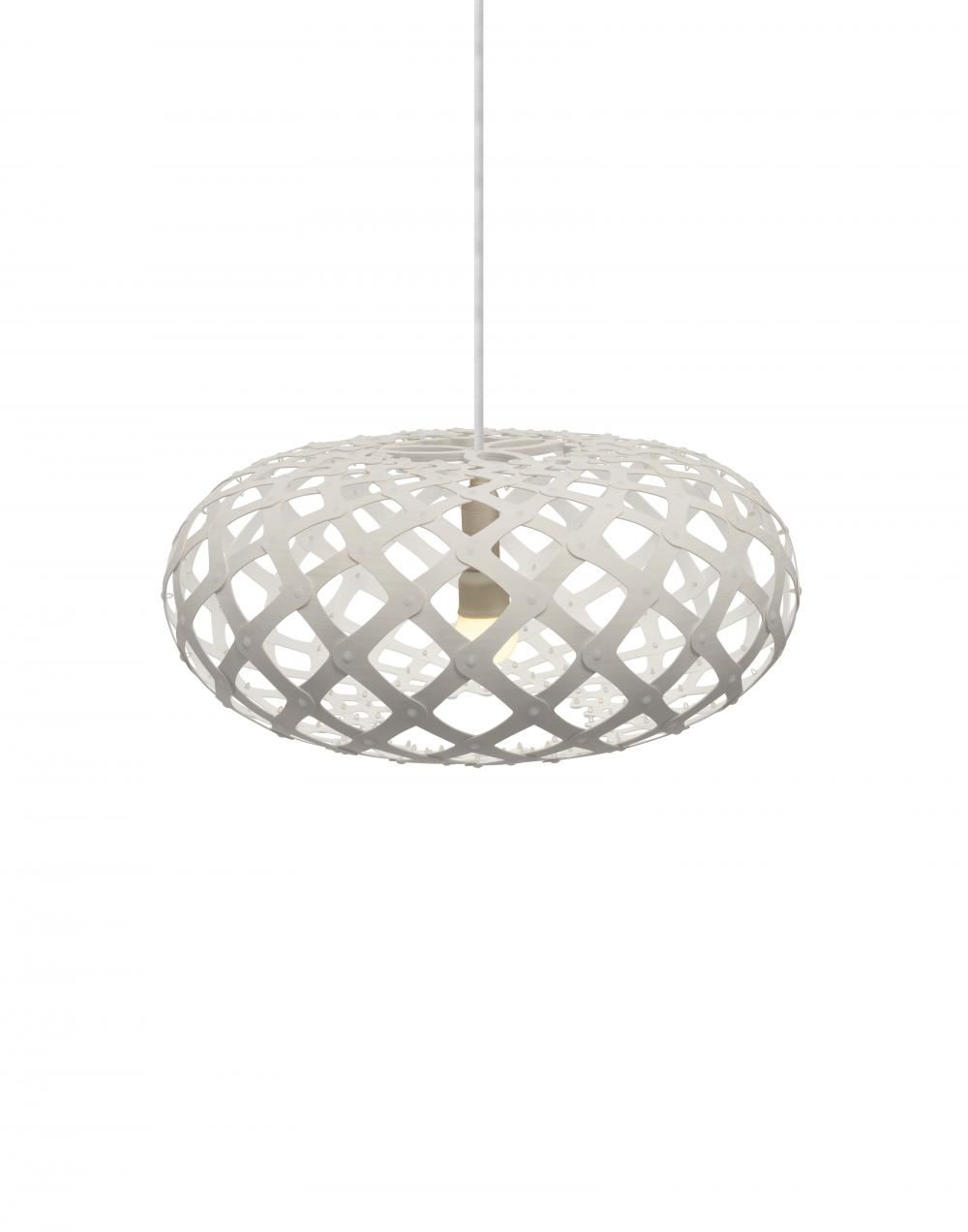 David Trubridge Kina Pendant Coloured 2 Sides Small White Designer Pendant Lighting