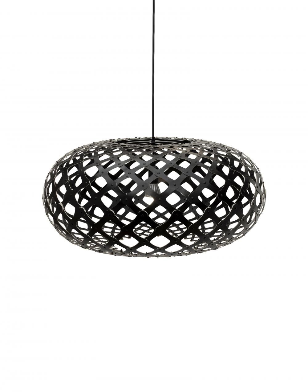 David Trubridge Kina Pendant Coloured 2 Sides Large Black Designer Pendant Lighting