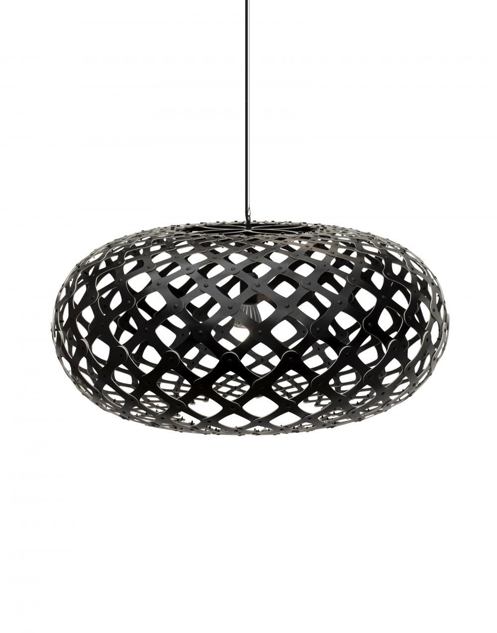 David Trubridge Kina Pendant Coloured 2 Sides Xl Black Designer Pendant Lighting