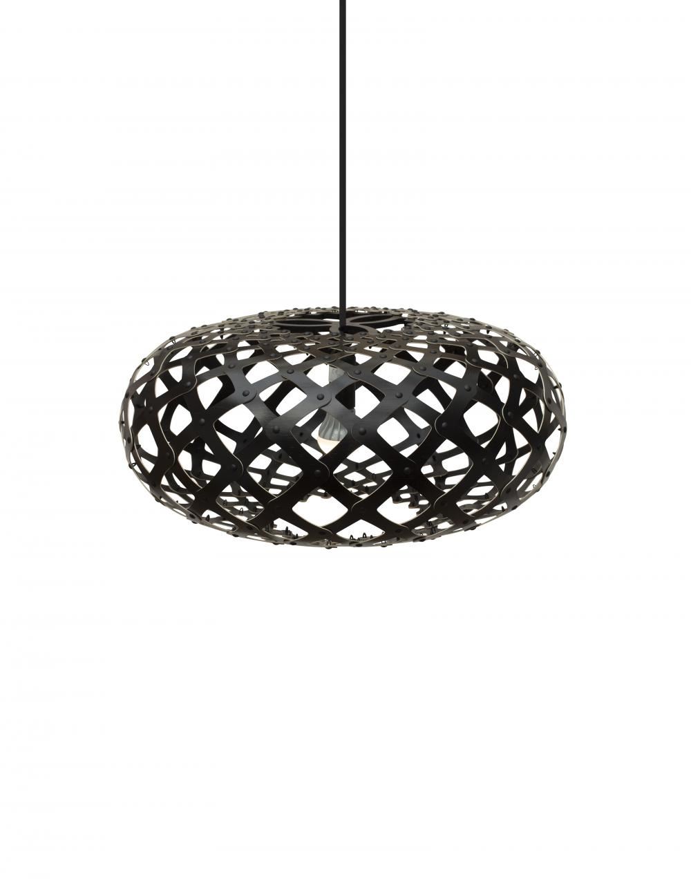 David Trubridge Kina Pendant Coloured 2 Sides Small Black Designer Pendant Lighting