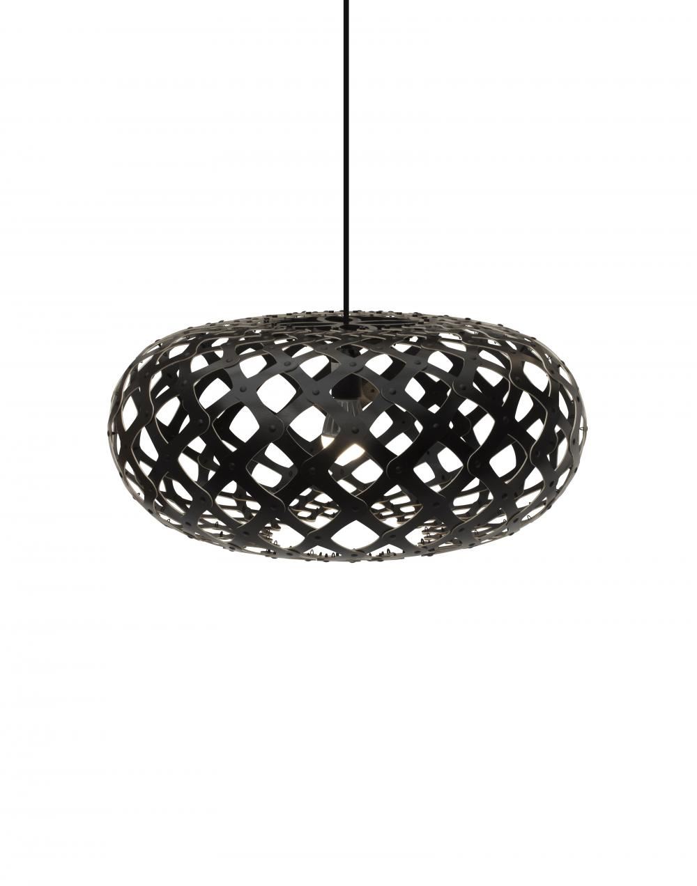 David Trubridge Kina Pendant Coloured 2 Sides Medium Black Designer Pendant Lighting