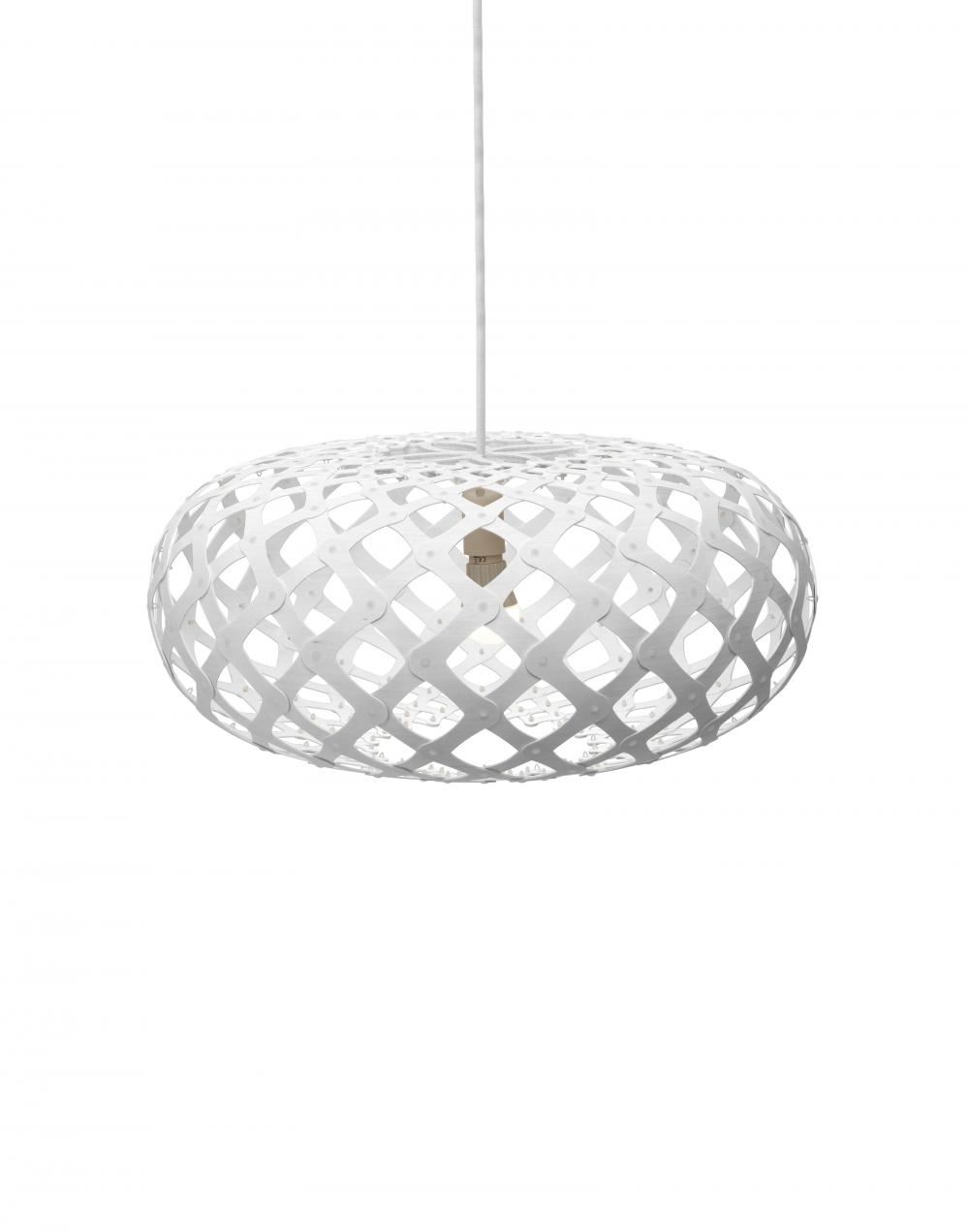 David Trubridge Kina Pendant Coloured 2 Sides Medium White Designer Pendant Lighting