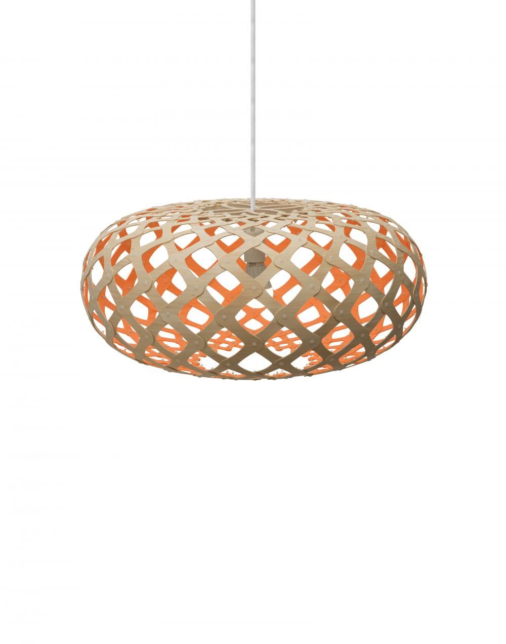 David Trubridge Kina Pendant Coloured 1 Side Medium Pink Designer Pendant Lighting