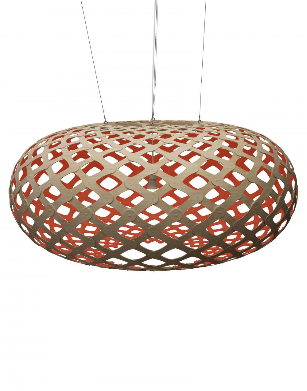 David Trubridge Kina Pendant Coloured 1 Side Giant Red Designer Pendant Lighting