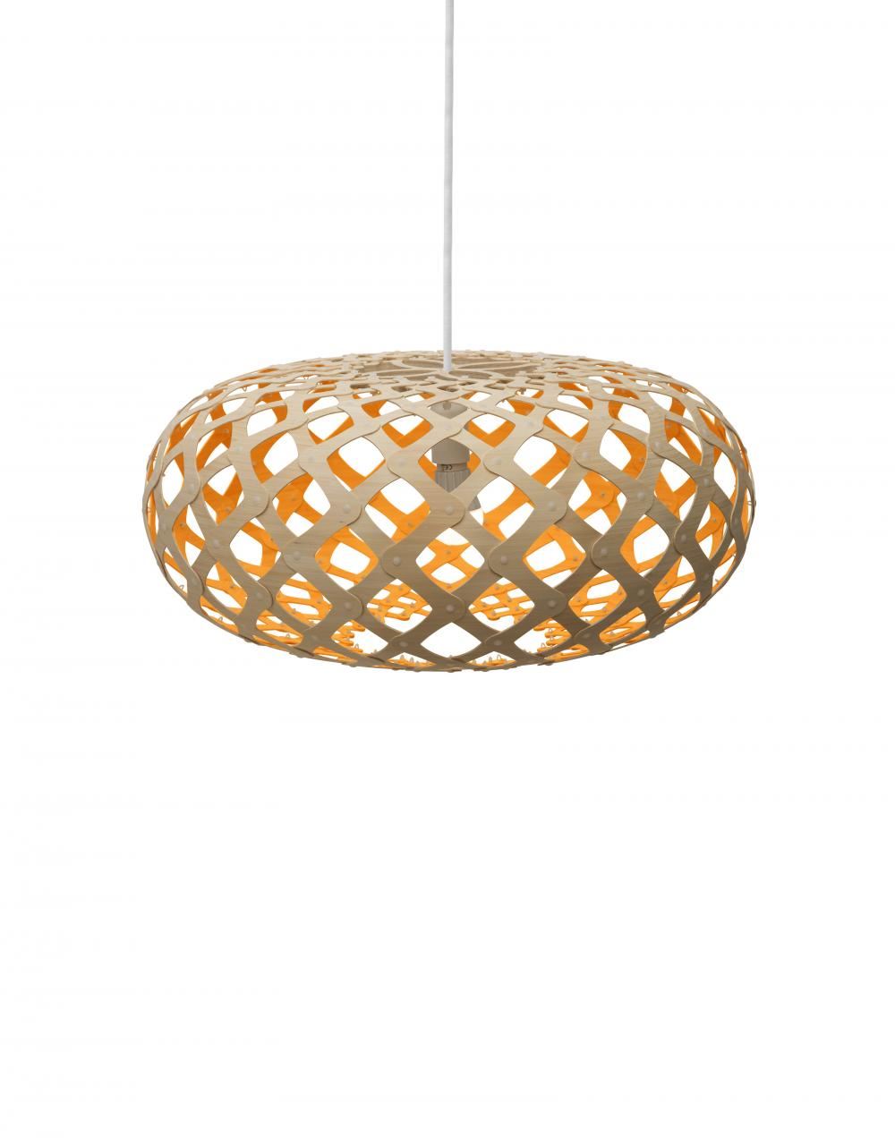 David Trubridge Kina Pendant Coloured 1 Side Medium Orange Designer Pendant Lighting