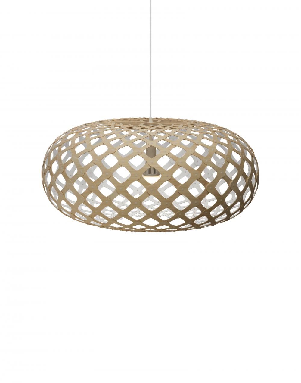 David Trubridge Kina Pendant Coloured 1 Side Large White Designer Pendant Lighting