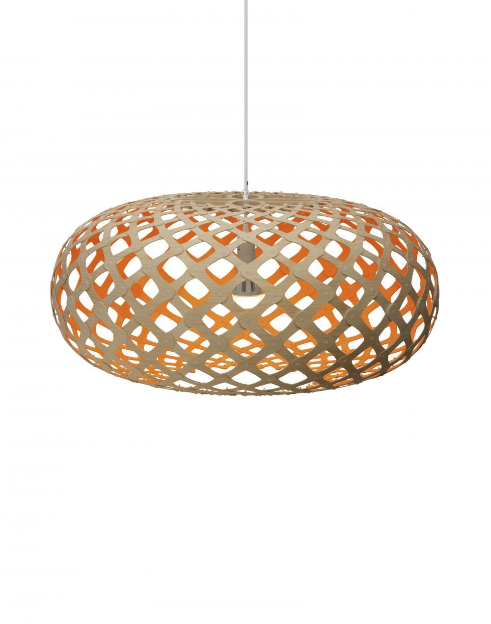 David Trubridge Kina Pendant Coloured 1 Side Xl Orange Designer Pendant Lighting