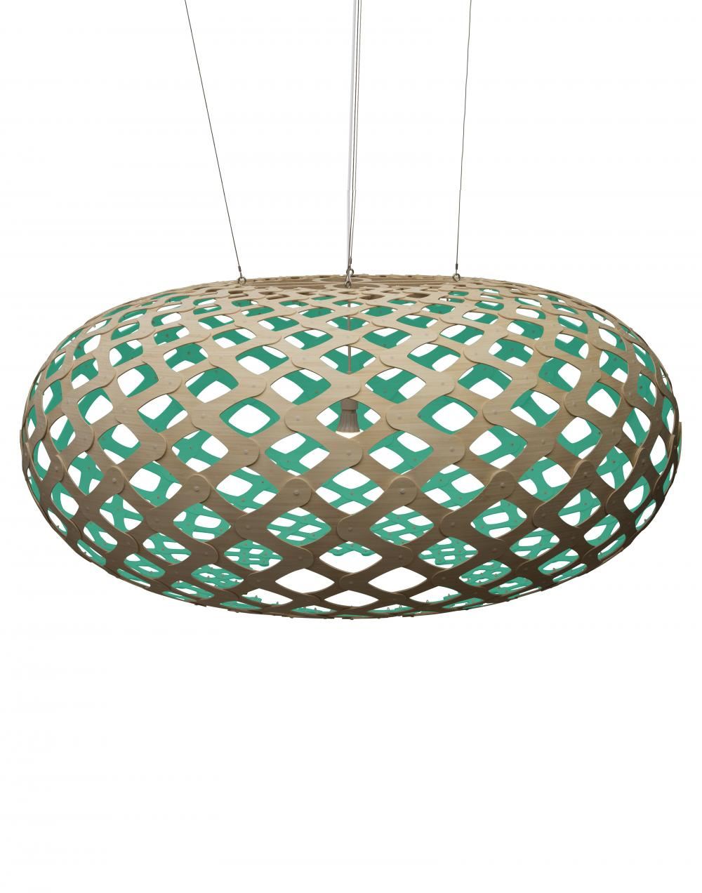 David Trubridge Kina Pendant Coloured 1 Side Giant Aqua Blue Designer Pendant Lighting