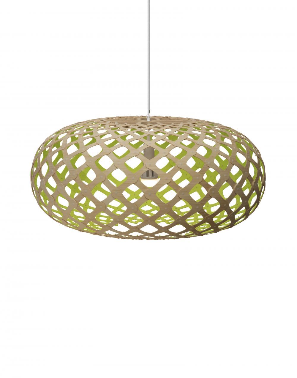 David Trubridge Kina Pendant Coloured 1 Side Xl Lime Green Designer Pendant Lighting