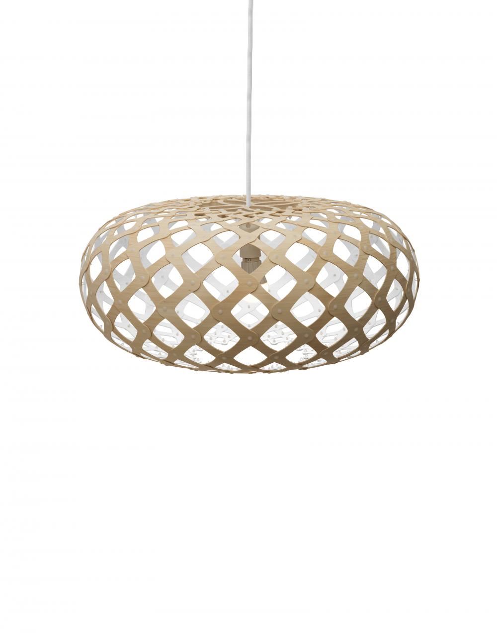 David Trubridge Kina Pendant Coloured 1 Side Medium White Designer Pendant Lighting