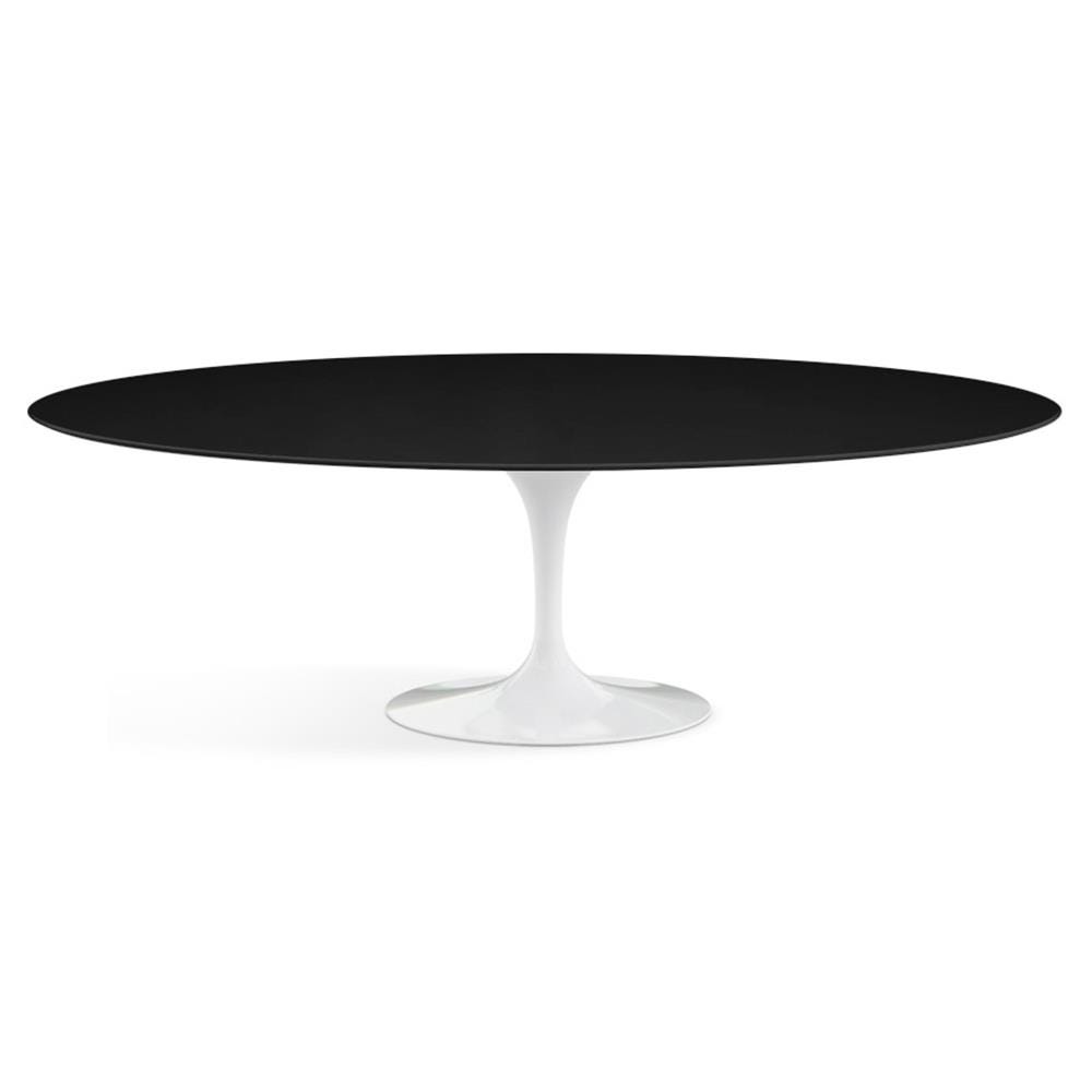 Knoll Saarinen Dining Table Oval Laminate Large White Base Black Laminated Top Designer Furniture From Holloways Of Ludlow