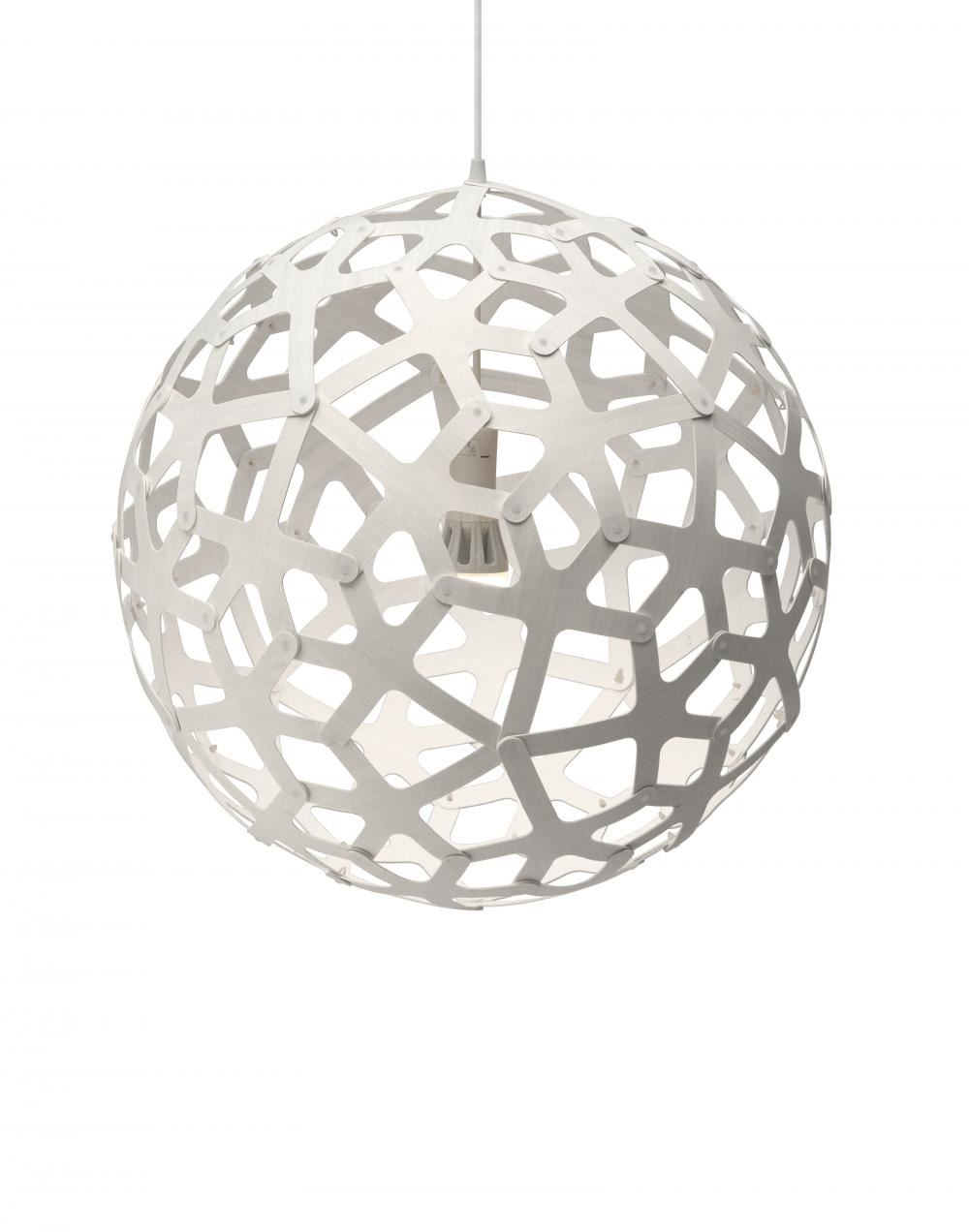 David Trubridge Coral Pendant Coloured 2 Sides Medium White Designer Pendant Lighting