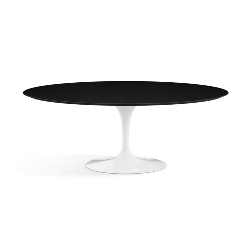 Knoll Saarinen Dining Table Oval Laminate Small White Base Black Laminated Top Designer Furniture From Holloways Of Ludlow