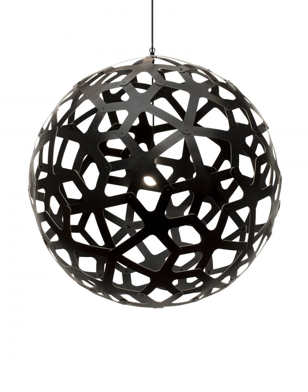 David Trubridge Coral Pendant Coloured 2 Sides Xl Black Designer Pendant Lighting