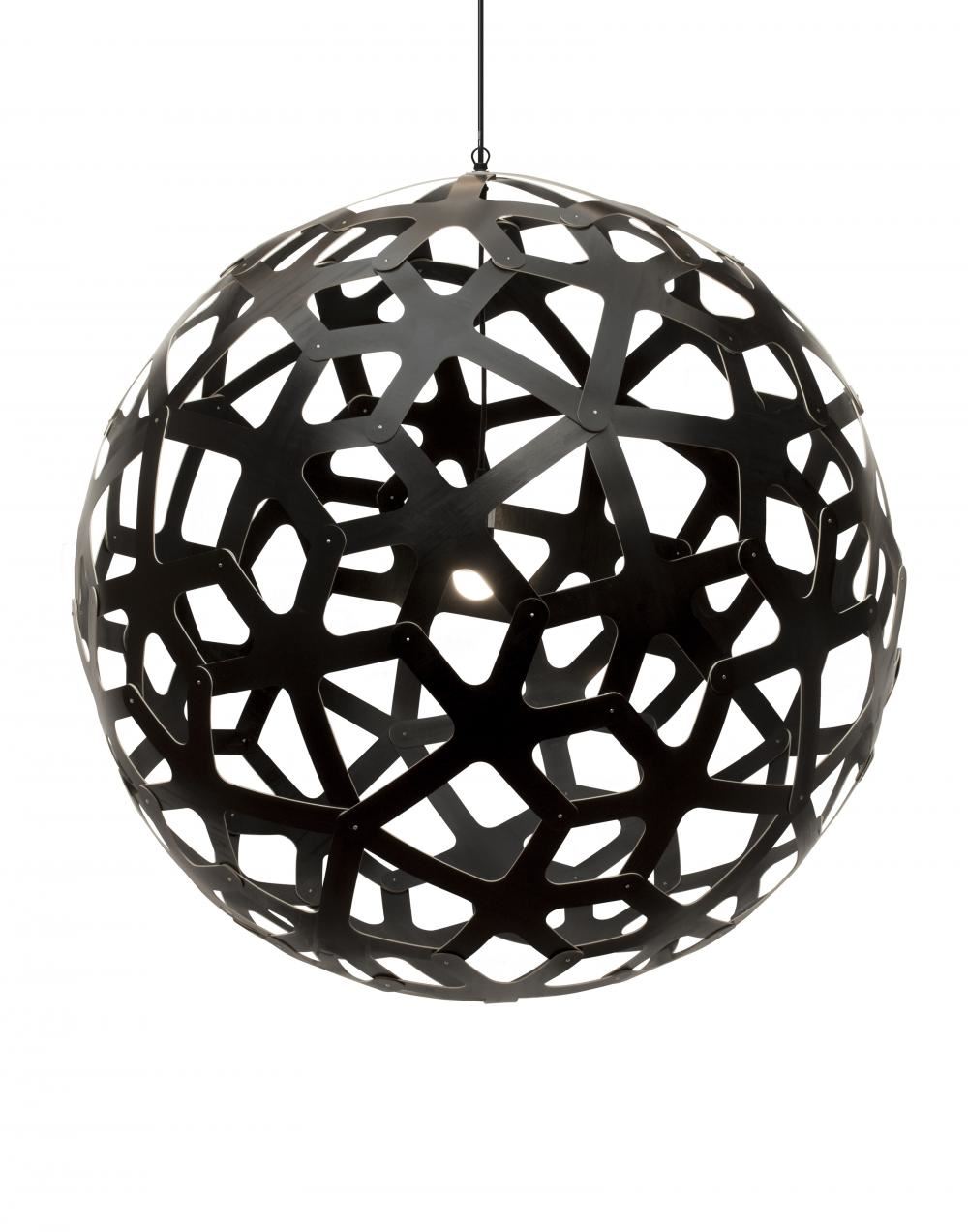 David Trubridge Coral Pendant Coloured 2 Sides Giant Black Designer Pendant Lighting