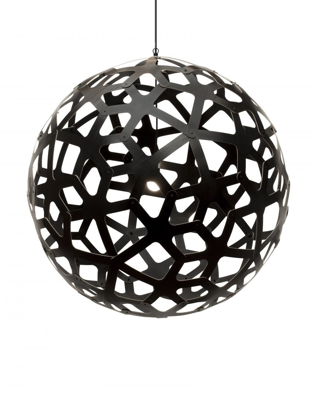 David Trubridge Coral Pendant Coloured 2 Sides Xxl Black Designer Pendant Lighting