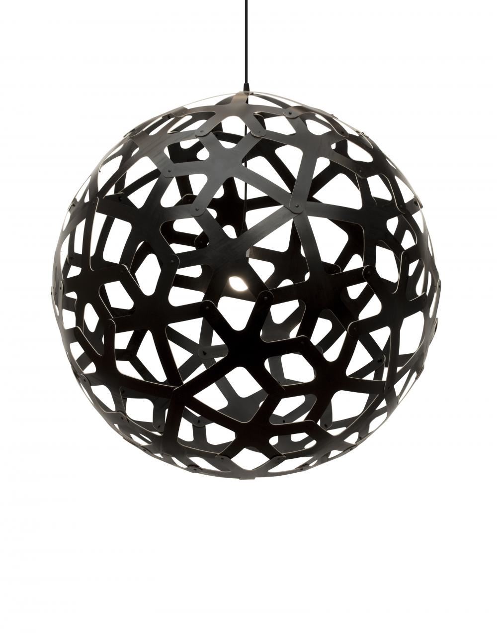 David Trubridge Coral Pendant Coloured 2 Sides Large Black Designer Pendant Lighting