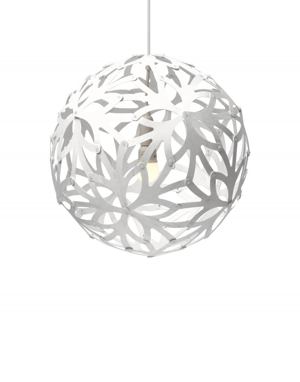 David Trubridge Floral Pendant Coloured 2 Sides Small White Designer Pendant Lighting