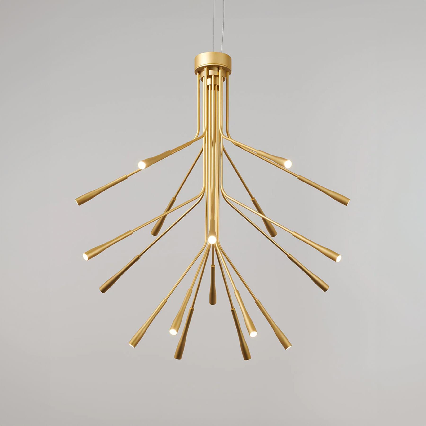 Tom Kirk Lighting Lightweight Chandelier Beadblasted Gold Brassgold