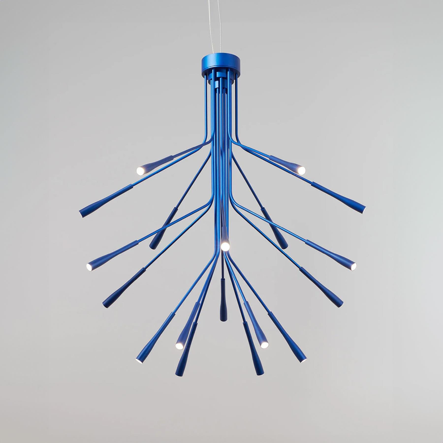 Tom Kirk Lighting Lightweight Chandelier Beadblasted Blue