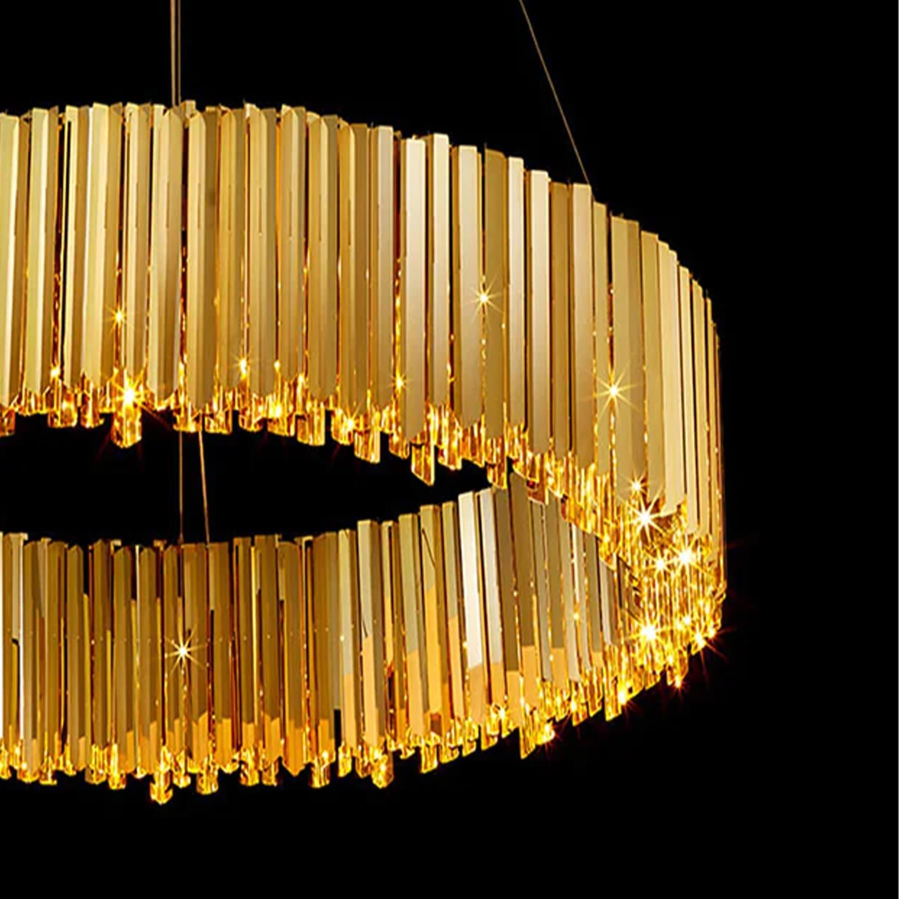 Tom Kirk Lighting Facet Chandelier Polished Gold 100cm Brassgold