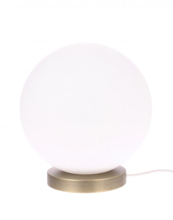 White Glass Ball Table Light