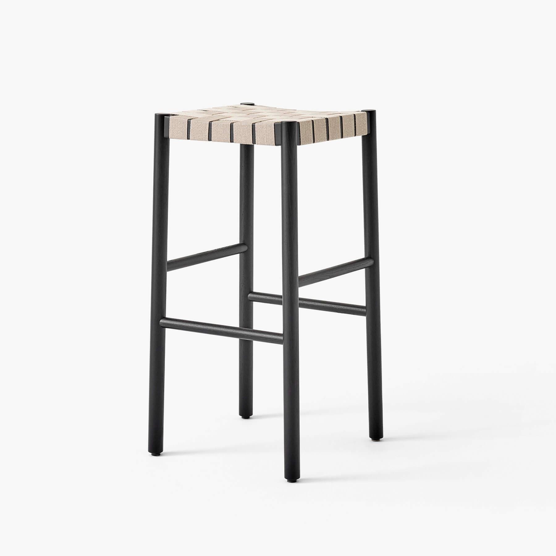 Tradition Betty Tk8 Bar Stool Black Natural Webbing Black Designer Furniture From Holloways Of Ludlow