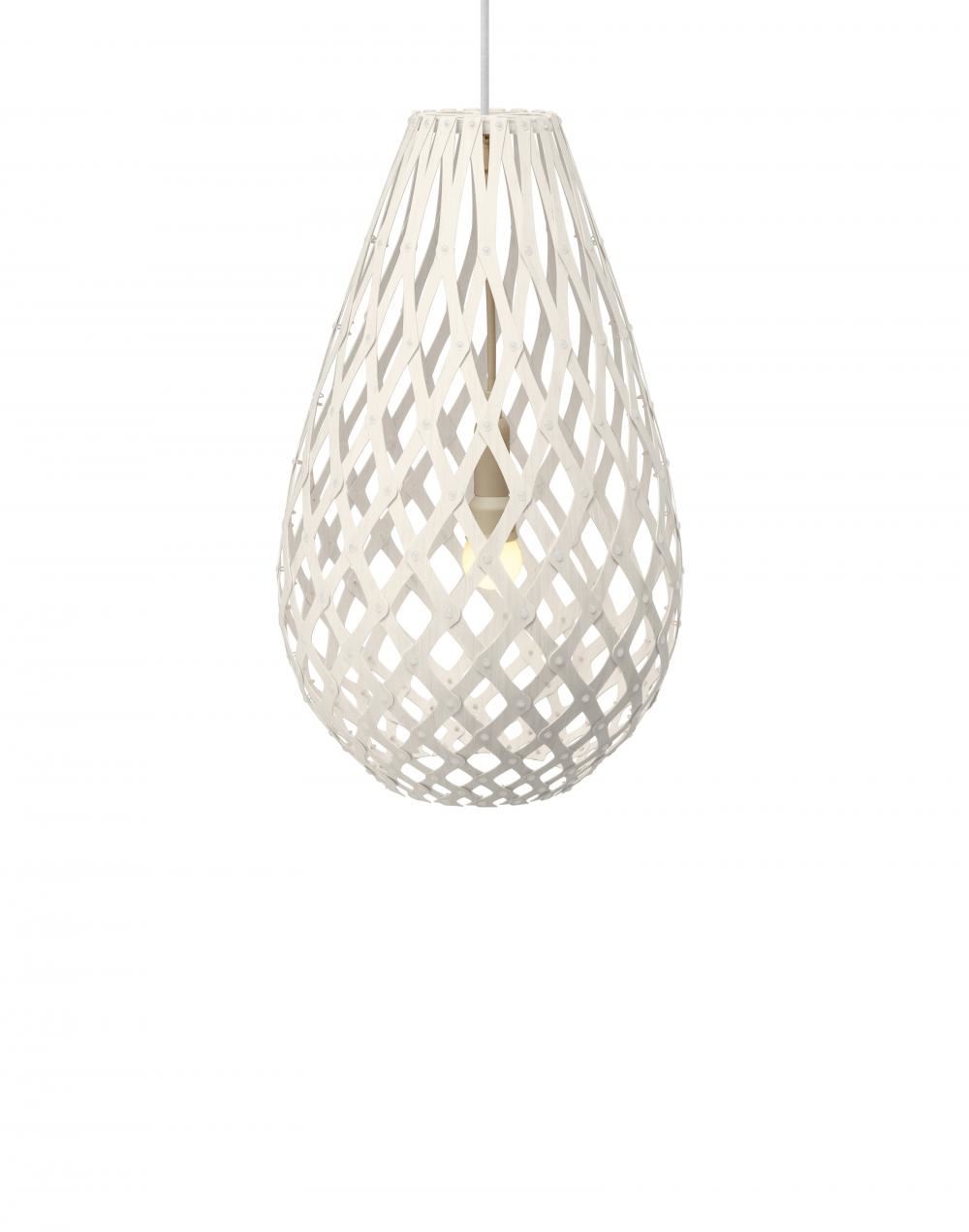 David Trubridge Koura Pendant Coloured 2 Sides Small White Designer Pendant Lighting