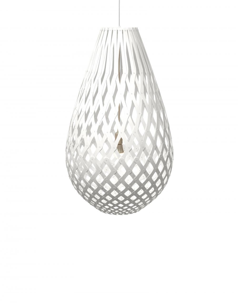 David Trubridge Koura Pendant Coloured 2 Sides Large White Designer Pendant Lighting