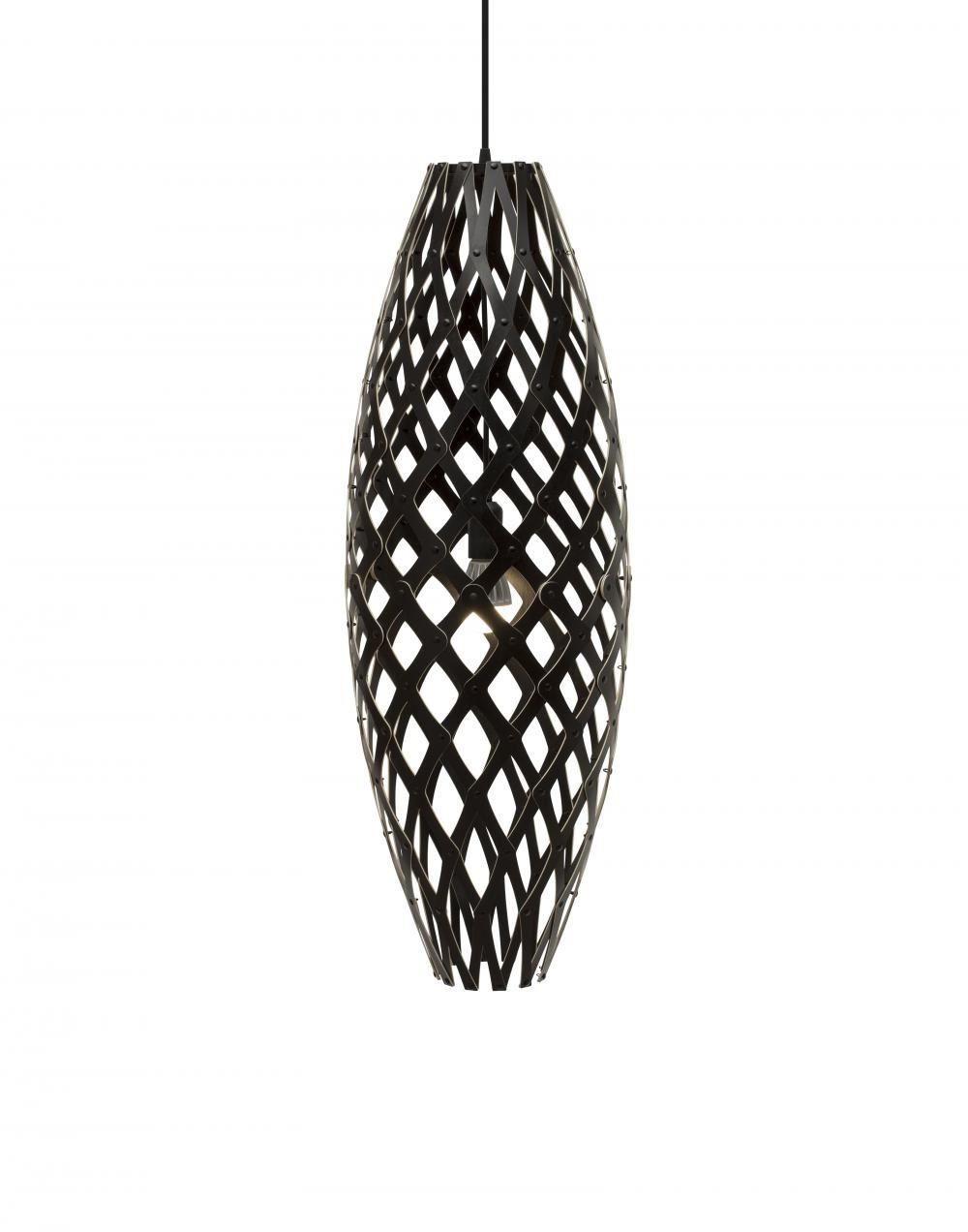 David Trubridge Hinaki Pendant Coloured 2 Sides Medium Black Designer Pendant Lighting