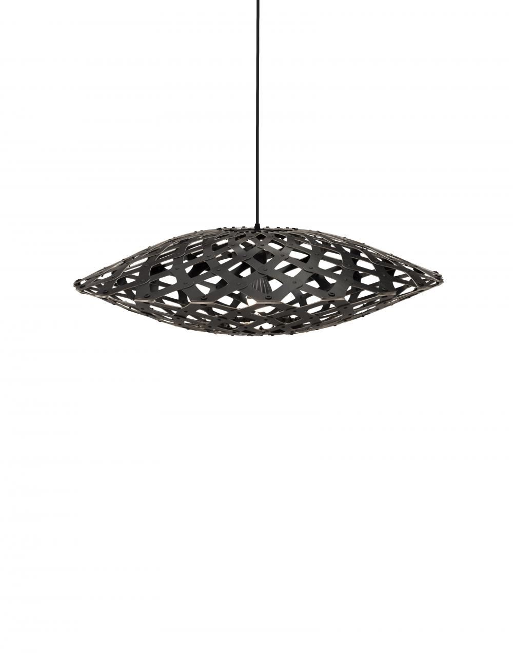 David Trubridge Flax Pendant Coloured 2 Sides Small Black Designer Pendant Lighting