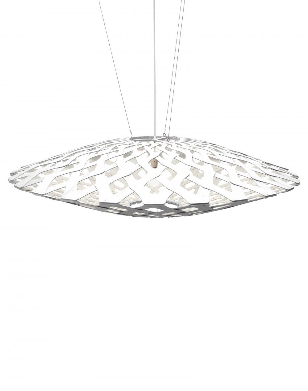 David Trubridge Flax Pendant Coloured 2 Sides Large White Designer Pendant Lighting