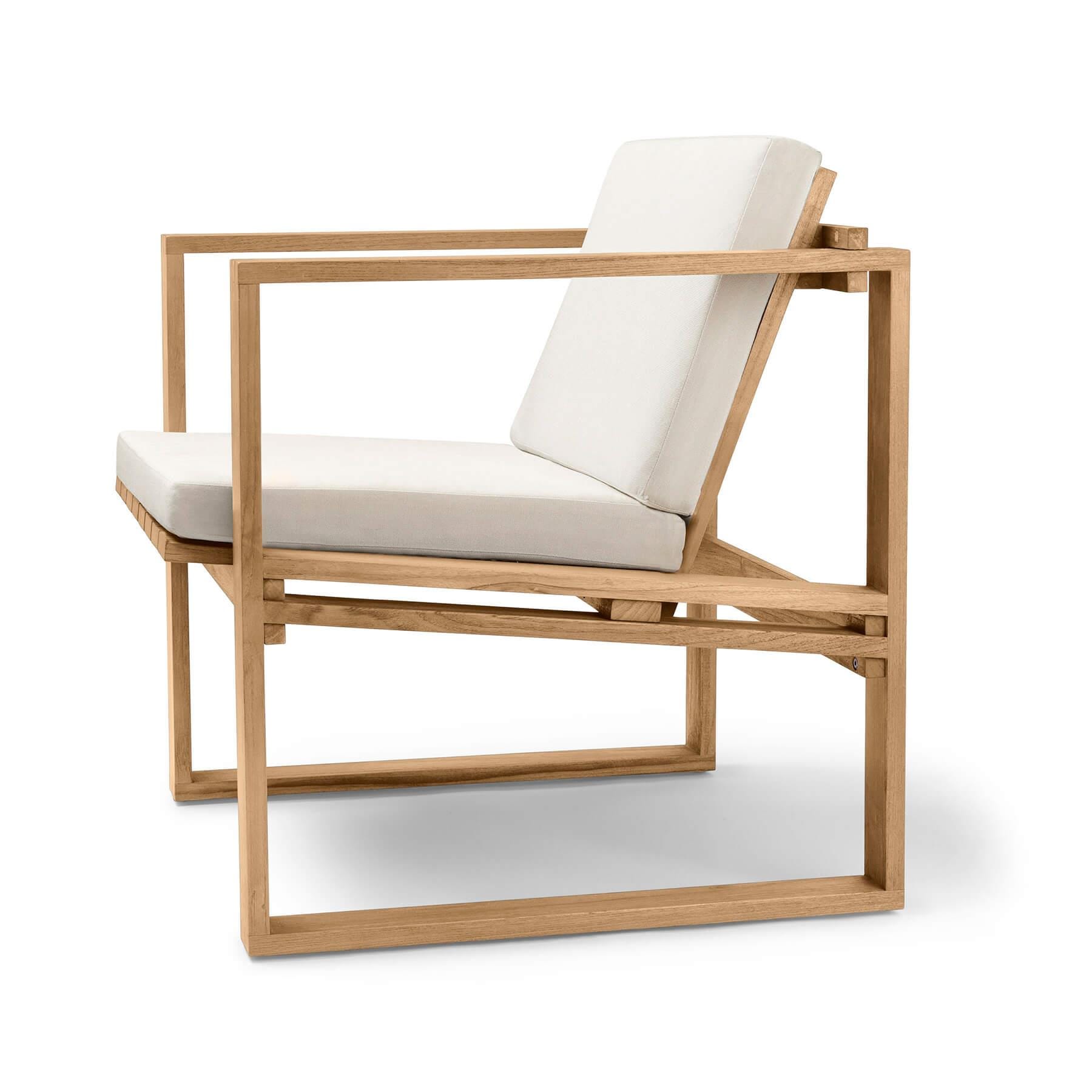 Carl Hansen Son Bk11 Lounge Chair Teak With Canvas Cushion Light Wood Designer Furniture From Holloways Of Ludlow