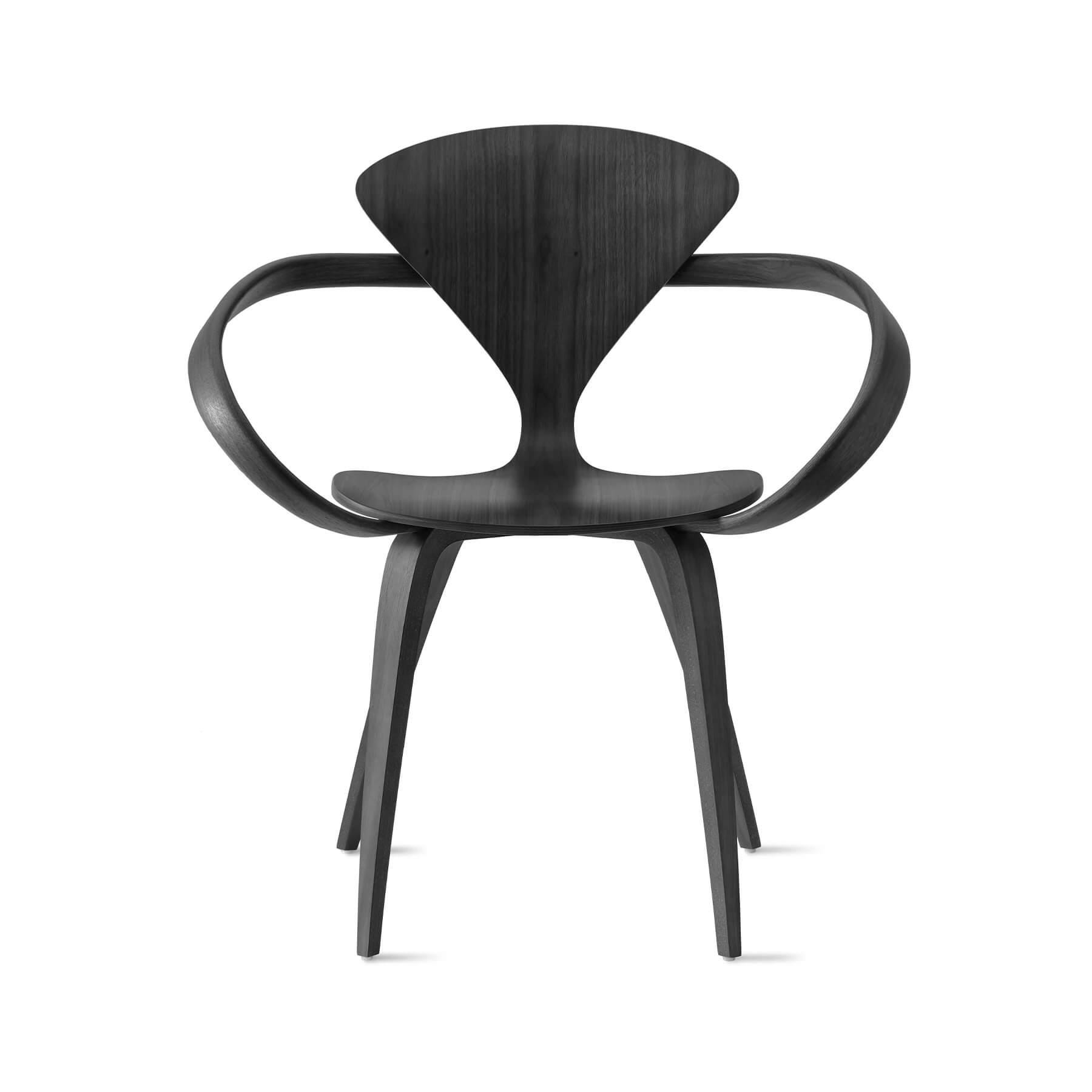 Cherner Armchair Unupholstered Classic Ebony Black Designer Furniture From Holloways Of Ludlow