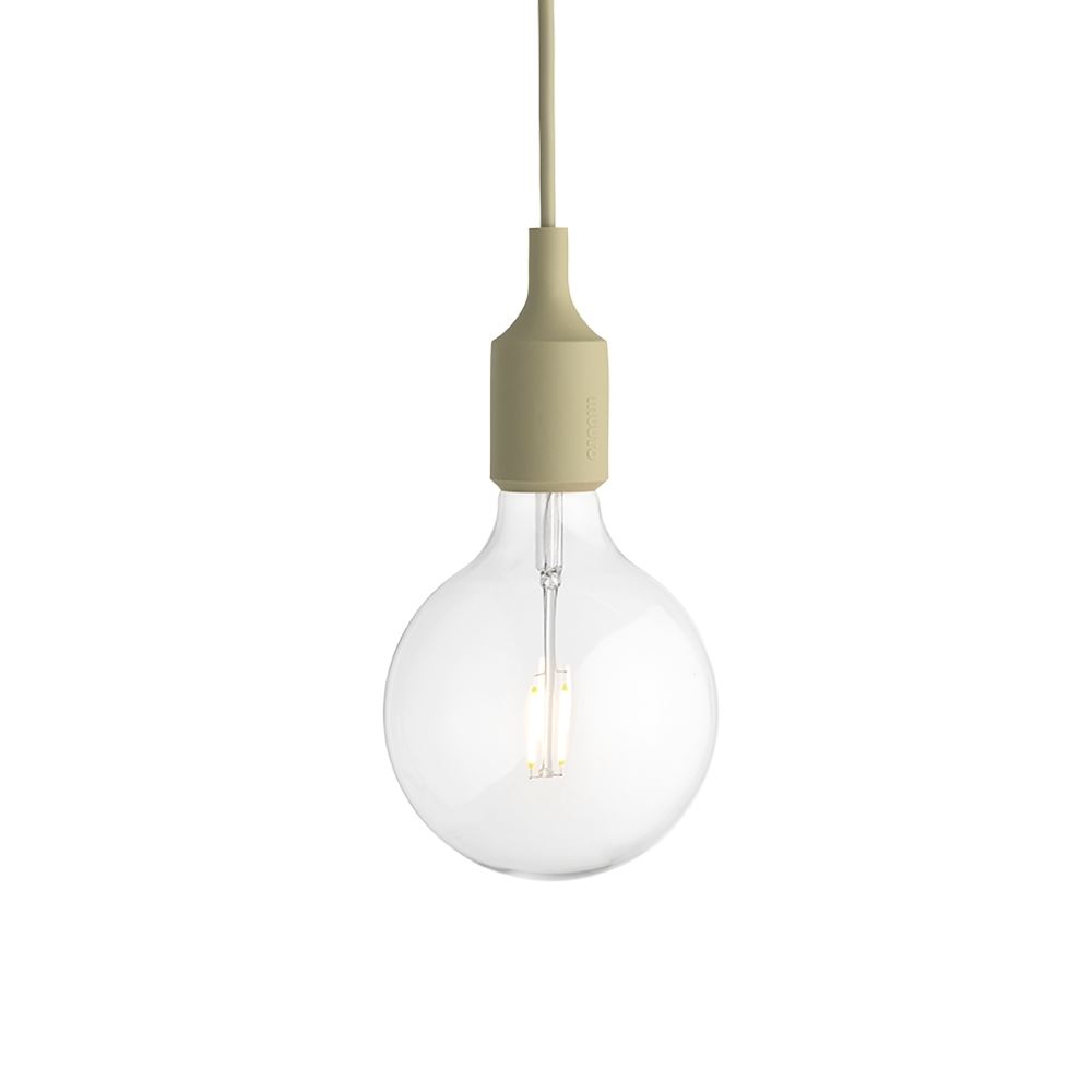 E27 Pendant Lamp Led Beige Green Spare Led Bulb