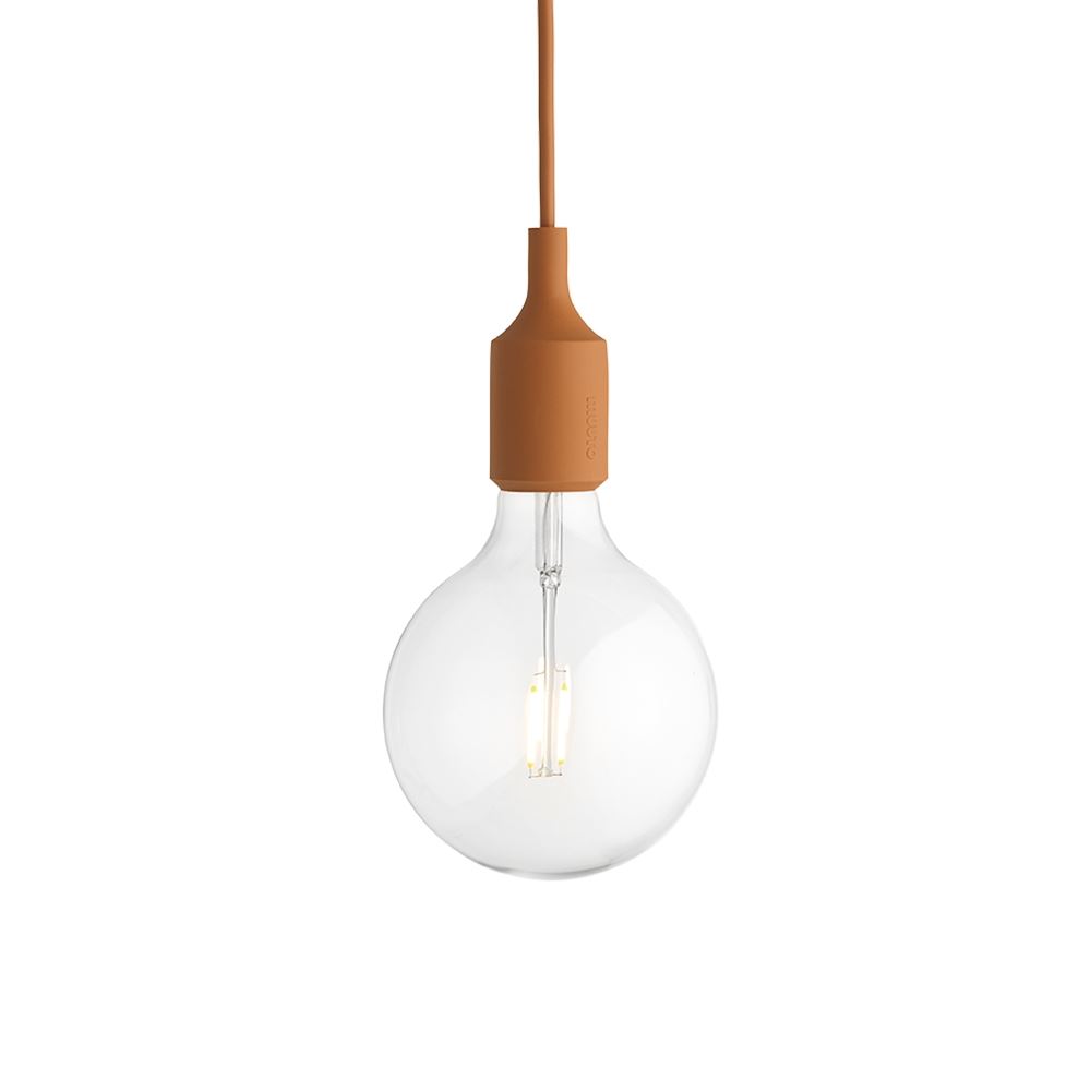 E27 Pendant Lamp Led Clay Brown None