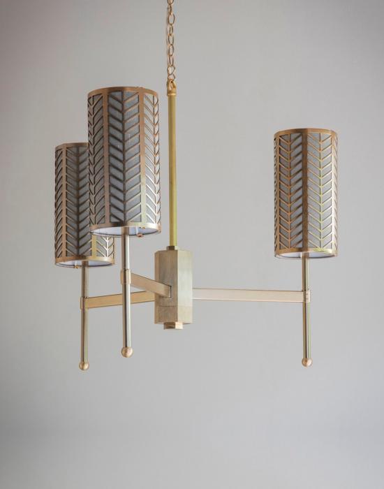 Small 3 Arm Stem Chandelier