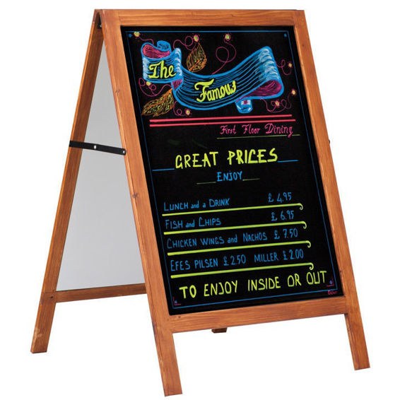 Image of Premium Solid Wood Chalk A-Board