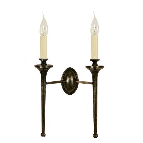 Twin Grosvenor Wall Light Old Antique No Shade