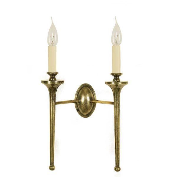 Twin Grosvenor Wall Light Distressed Finish No Shade