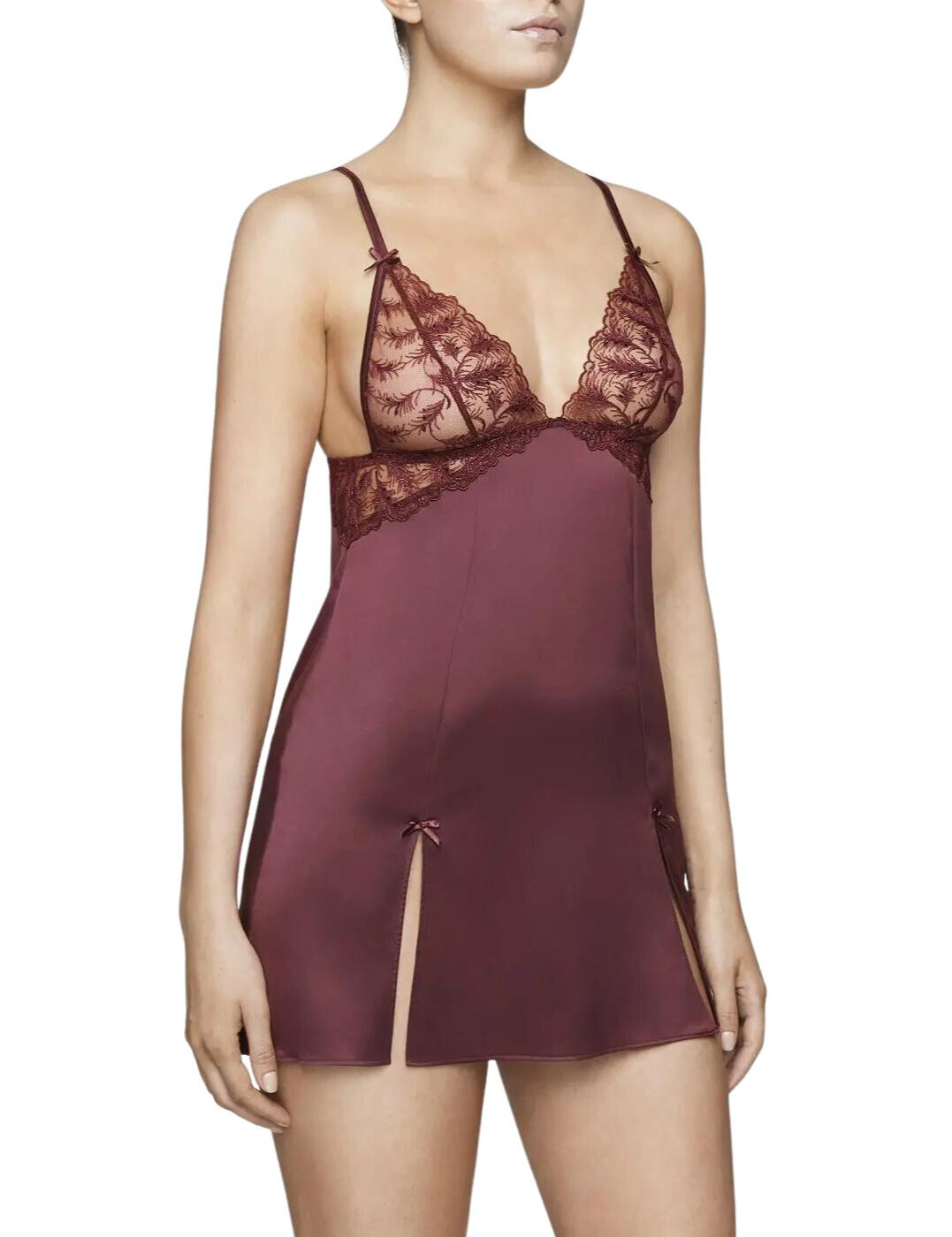 A truly sumptuous essential for this season from the Rosa range from Muse By Coco De Mer! Crafted for a comfortable and contemporary fit and feel, the dress does not have cups to ensure comfort is not compromised. This unashamedly feminine yet intensely seductive piece offers true versatility: introduce it to your lounging wardrobe, wear it beneath a tailored dress during the day, or for those special moments! Featuring adjustable shoulder straps to hold you in place, this slip from Muse By Coco De Mer is perfect for luxe after-dark lounging.  Luscious and glamorous feminine style nightwear Comfortable and contemporary fit No-cups for a lightweight feel, less restriction Super-soft fabric for a truly luxurious feel Adjustable straps Composition: Polyester 72%, Polyamide 20%, Elastane 4%, Cotton 4% Listed in UK sizes   42619-77965-1040242 ROS-028-07 Nightdress