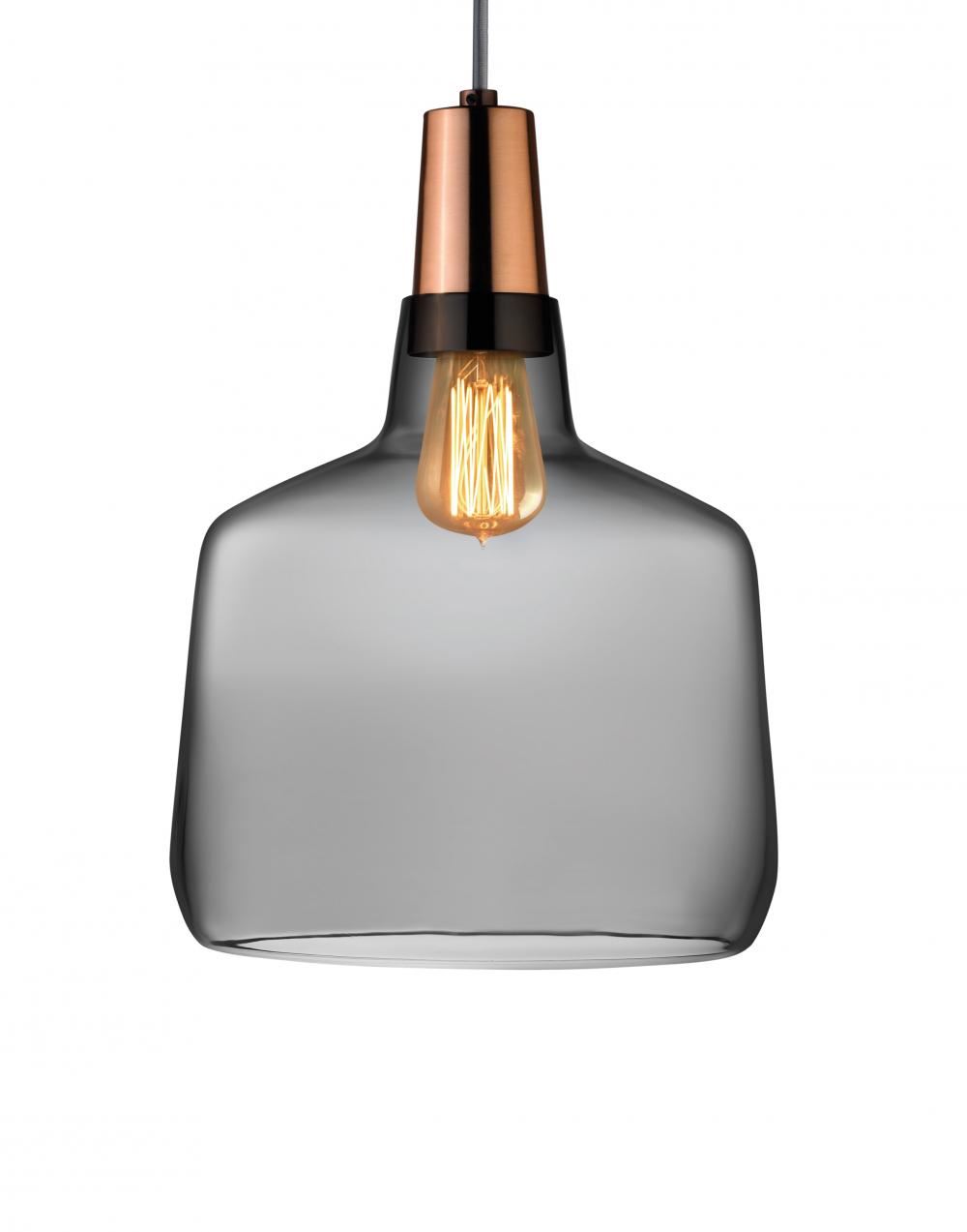 Mono Pendant Light Smoked Glass