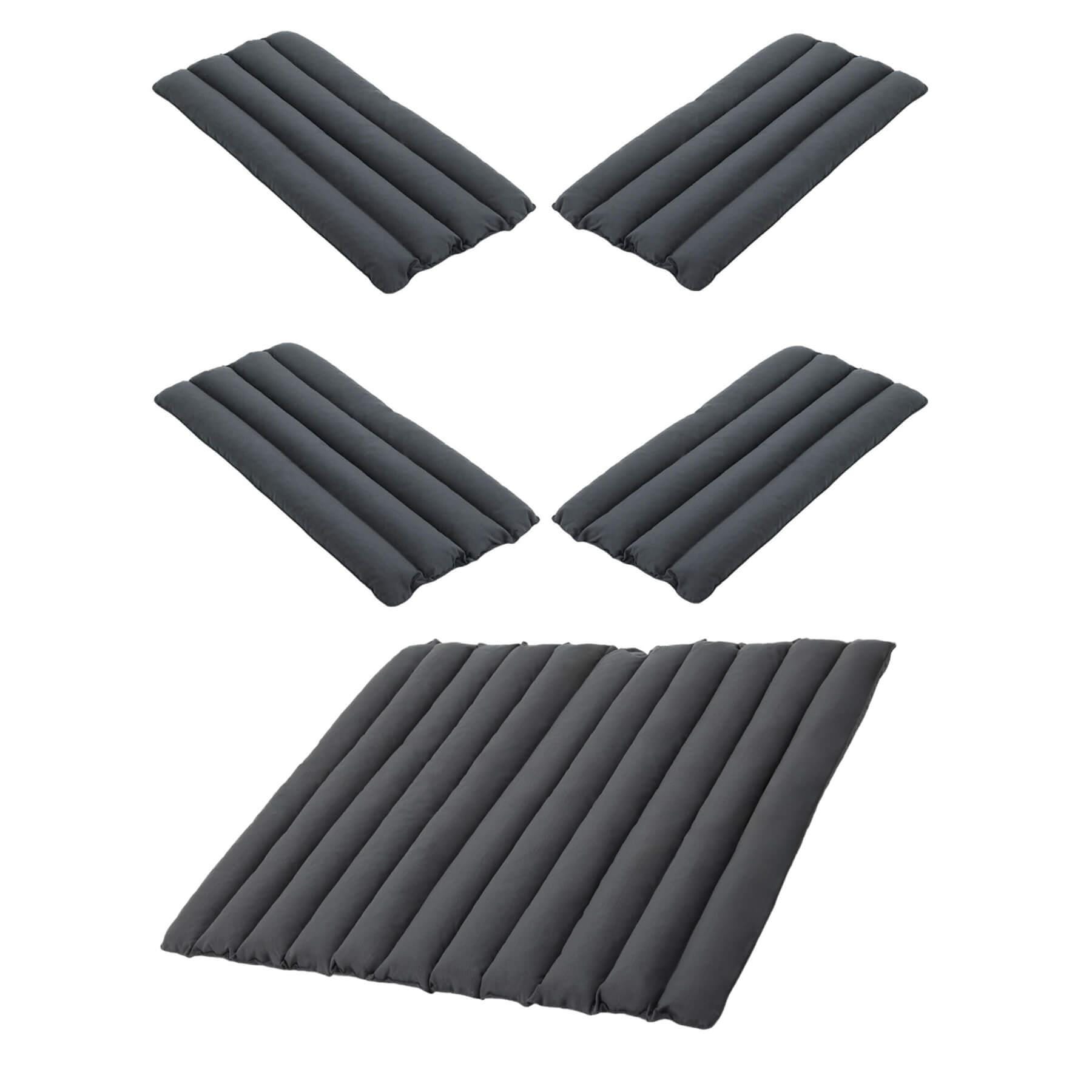 Hay Pallisade Patio Collection Soft Quilted Cushion Set Anthracite Black Designer Furniture From Holloways Of Ludlow