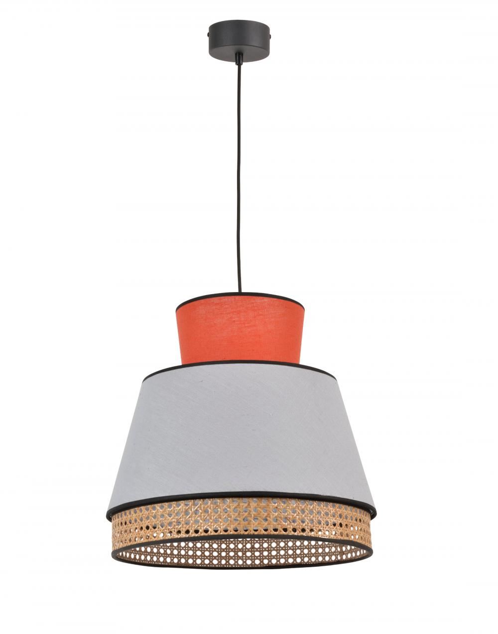 Singapore Mm Pendant Light Grey And Tomato Red
