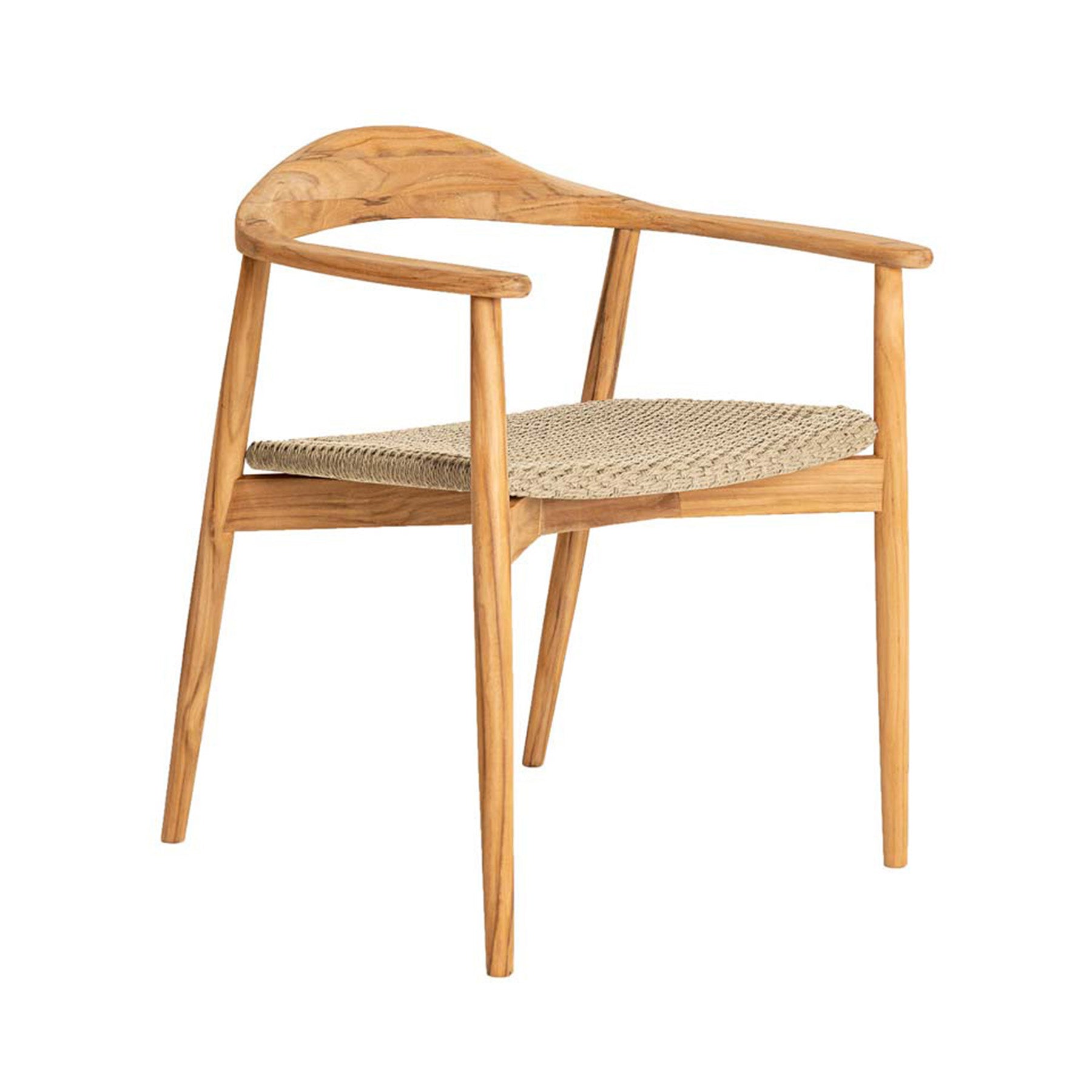 Alexander Rose Dana Teak Dining Armchair with Rope Seat - Natural