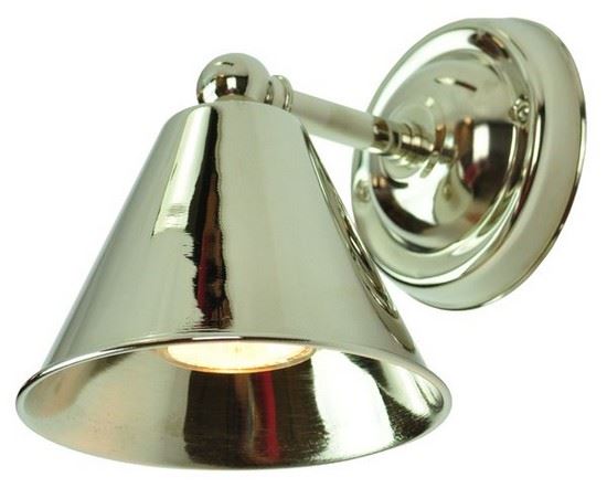 Map Room Wall Light Small Antique Walll Light Polished Nickel