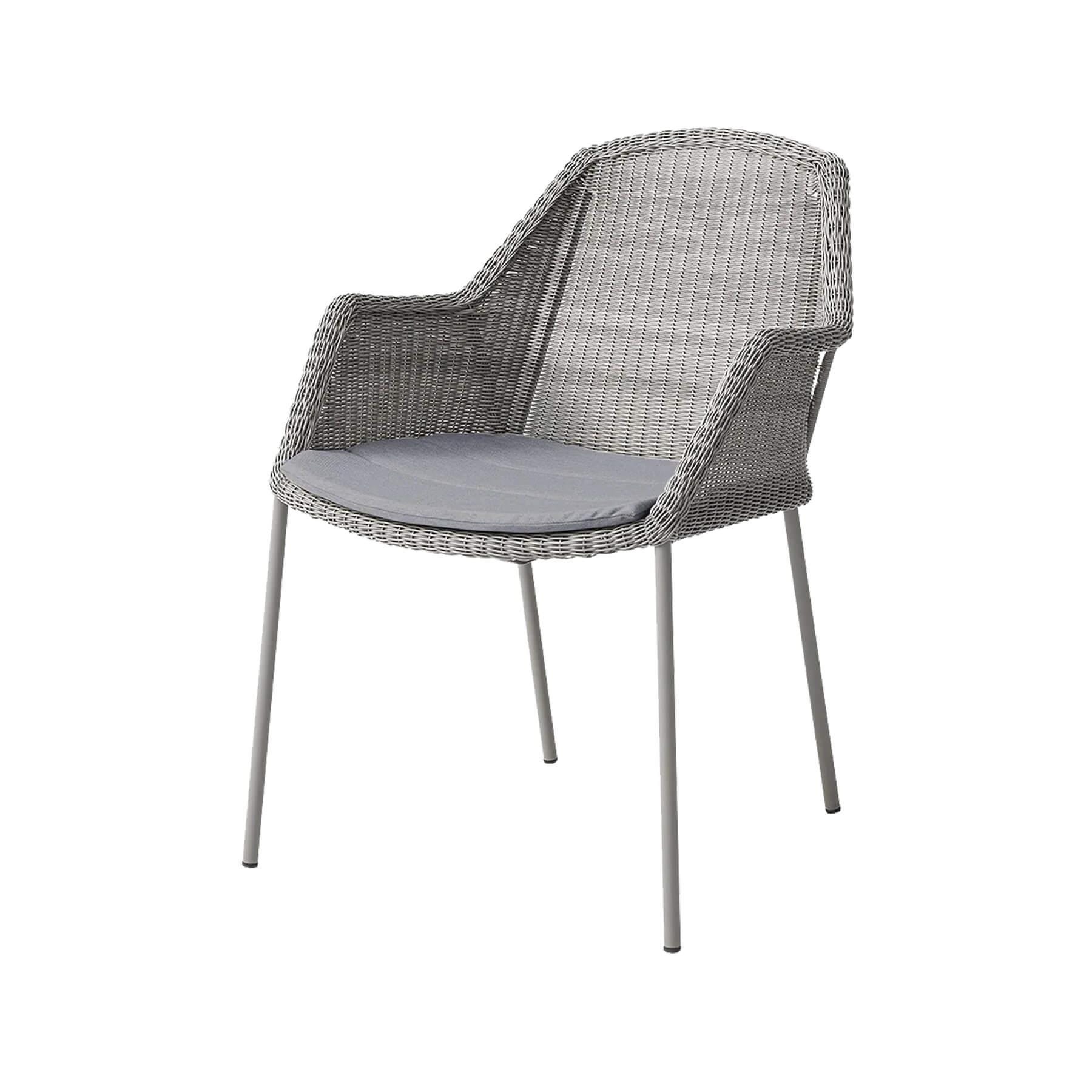 Caneline Breeze Outdoor Chair Taupe Seat Natte Grey Cushion