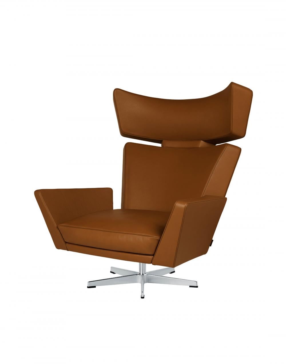 Oksen Lounge Chair Footstool Walnut Grace Leather Add Matching Footstool