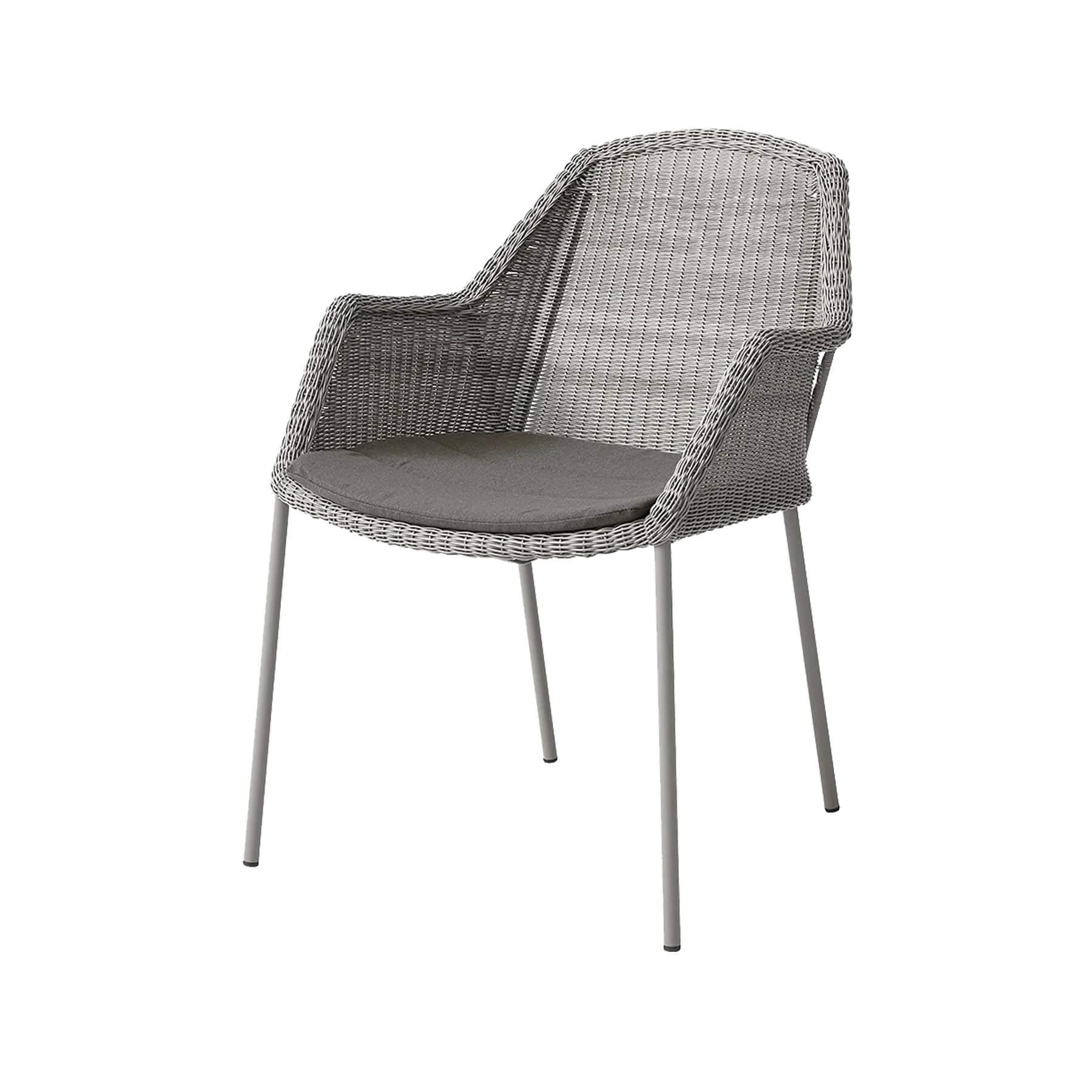 Caneline Breeze Outdoor Chair Taupe Seat Taupe Cushion Grey